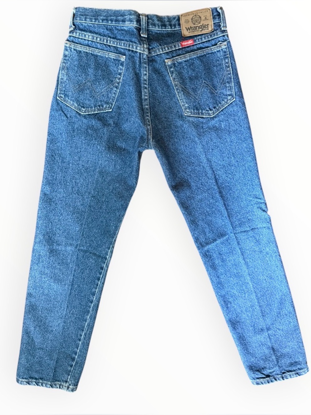 vintage Wrangler blue denim cotton non stretch jeans 30x30 can be unisex